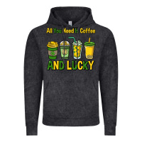 Vintage Black All you need is coffee and lucky St. Patrick's Vintage Hoodie - HowdyJamesFarm