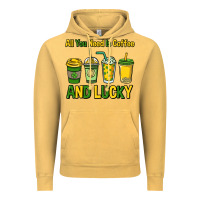 Vintage Mustard All you need is coffee and lucky St. Patrick's Vintage Hoodie - HowdyJamesFarm