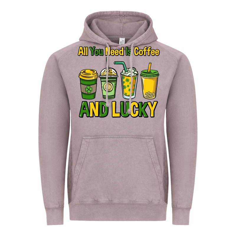 All You Need Is Coffee And Lucky St. Patrick's Vintage Hoodie by HowdyJamesFarm | Teevron