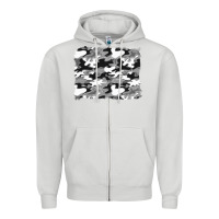 Dove Grey black and white camouflage background Zipper Hoodie - Artiststas