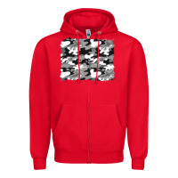 Red black and white camouflage background Zipper Hoodie - Artiststas
