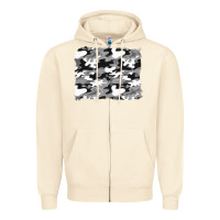 Sandshell black and white camouflage background Zipper Hoodie - Artiststas