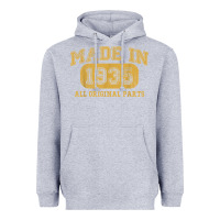 Made In 1935 87th Birthday Gifts 87 Year Old Birthday T-shirt Heavyweight Hoodie | Teevron