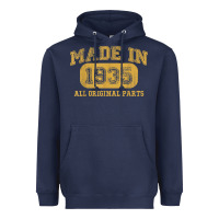 Navy Made in 1935 87th Birthday Gifts 87 Year old Birthday T-Shirt Heavyweight Hoodie - longCreatives