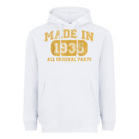 White Made in 1935 87th Birthday Gifts 87 Year old Birthday T-Shirt Heavyweight Hoodie - longCreatives