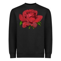 Black Oklahoma Rose Illustrations Heavyweight Sweatshirt - LillyAllenDesigns