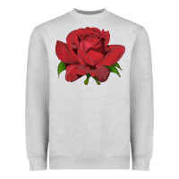 Heather Grey Oklahoma Rose Illustrations Heavyweight Sweatshirt - LillyAllenDesigns