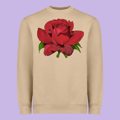 Oklahoma Rose Illustrations Heavyweight Sweatshirt Designed By Lillyallendesigns