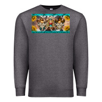 Charcoal Heather western gnome license plate Premium Sweatshirt - BarkalooDesign