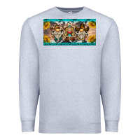 Heather Grey western gnome license plate Premium Sweatshirt - BarkalooDesign
