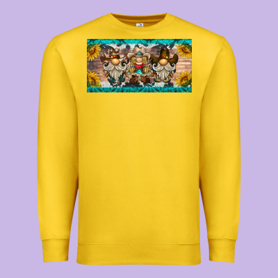 Western Gnome License Plate Premium Sweatshirt Designed By Barkaloodesign