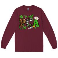 Burgundy St. Patrick's Day PCA Long Sleeve Tee - OliviaCreatesArt