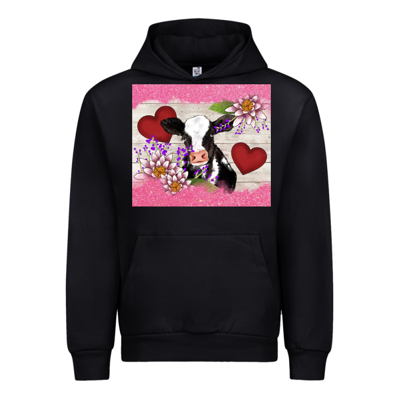 Lotus Heart Cow Valentine Urban Hoodie by AdoDesignShop | Teevron