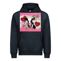 Navy lotus heart cow valentine Urban Hoodie - AdoDesignShop