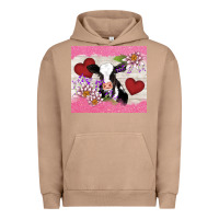 Pigment Burro lotus heart cow valentine Urban Hoodie - AdoDesignShop