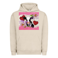 Pigment French Oak lotus heart cow valentine Urban Hoodie - AdoDesignShop
