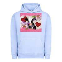 Pigment Grape Ice lotus heart cow valentine Urban Hoodie - AdoDesignShop