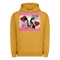 Pigment Peanut Butter lotus heart cow valentine Urban Hoodie - AdoDesignShop