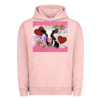 Pigment Salmon lotus heart cow valentine Urban Hoodie - AdoDesignShop