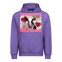 Tulip lotus heart cow valentine Urban Hoodie - AdoDesignShop