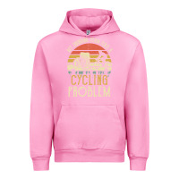 Fuchsia Pink my drinking team has a cycling problem cotton t shirt funny dad gift c Urban Hoodie - longCreatives
