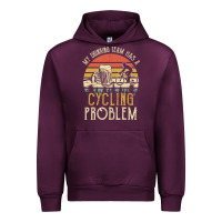 Mauve Wine my drinking team has a cycling problem cotton t shirt funny dad gift c Urban Hoodie - longCreatives