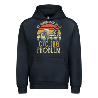 Navy my drinking team has a cycling problem cotton t shirt funny dad gift c Urban Hoodie - longCreatives