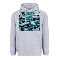 Heather Grey blue camouflage glitter Heavyweight Hoodie - BarkalooDesign