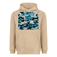 Blue Camouflage Glitter Heavyweight Hoodie | Teevron