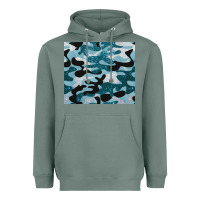 Sage blue camouflage glitter Heavyweight Hoodie - BarkalooDesign
