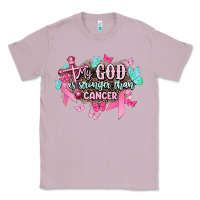 Lilac My god is stronger than Cancer Awareness Classic Tee - HowdyJamesFarm