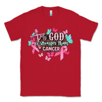 Red My god is stronger than Cancer Awareness Classic Tee - HowdyJamesFarm