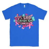 True Royal My god is stronger than Cancer Awareness Classic Tee - HowdyJamesFarm