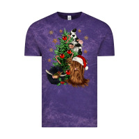 Cloud Purple heifer cow gnomies christmas tree Vintage Tee - CowGirlArtShop