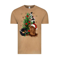 Vintage Camel heifer cow gnomies christmas tree Vintage Tee - CowGirlArtShop