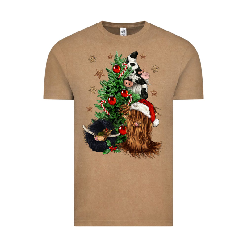 Heifer Cow Gnomies Christmas Tree Vintage Tee by CowGirlArtShop | Teevron