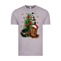 Vintage Zinc heifer cow gnomies christmas tree Vintage Tee - CowGirlArtShop