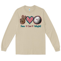 Mushroom Peace Love Volleyball Long Sleeve Tee - Jasminsmagicworld