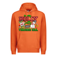 Carrot In My Holly Jolly Teacher Era Premium Hoodie - CowhideDigitalArt