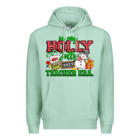 Seafoam In My Holly Jolly Teacher Era Premium Hoodie - CowhideDigitalArt