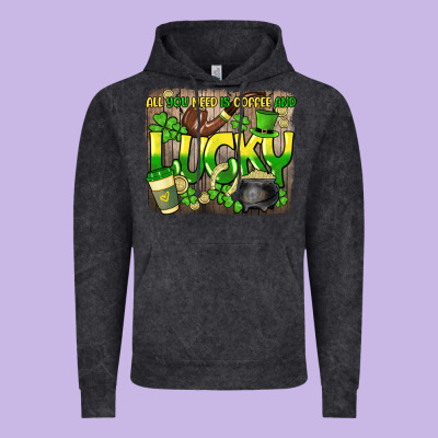 All You Need Is Coffee And Lucky St. Patrick's Vintage Hoodie Designed By Howdyjamesfarm