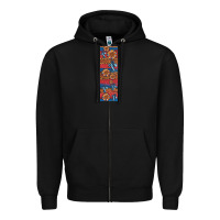 Black usa flag and cross penwraps Zipper Hoodie - Artiststas
