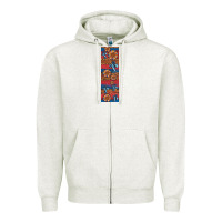 Oatmeal Heather usa flag and cross penwraps Zipper Hoodie - Artiststas