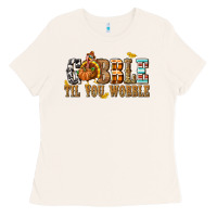Bone Gobble Til You Wobble with Turkey Ladies Tee - texasbilliewilder