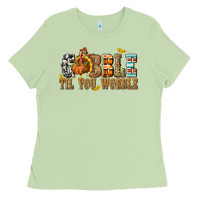 Matcha Gobble Til You Wobble with Turkey Ladies Tee - texasbilliewilder
