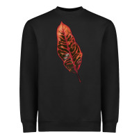 Black croton leaf Heavyweight Sweatshirt - LillyAllenDesigns