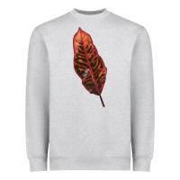 Heather Grey croton leaf Heavyweight Sweatshirt - LillyAllenDesigns