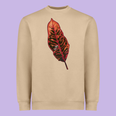 Croton Leaf Heavyweight Sweatshirt Designed By Lillyallendesigns