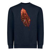 Navy croton leaf Heavyweight Sweatshirt - LillyAllenDesigns