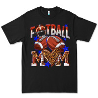 Black American Football Mom Premium Tee - NancyCooperArtShop